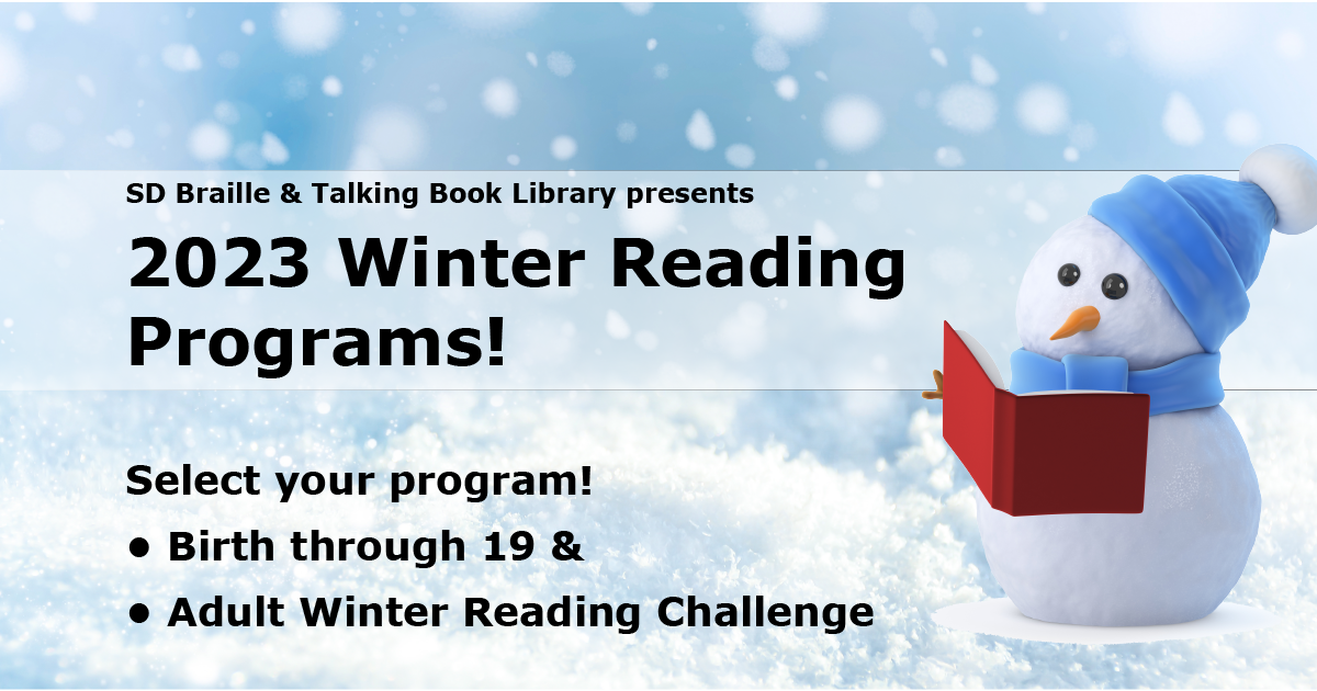 winter reading program banner snowman reading book. Click to Select Your Program