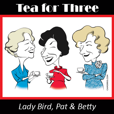 caricature of three women