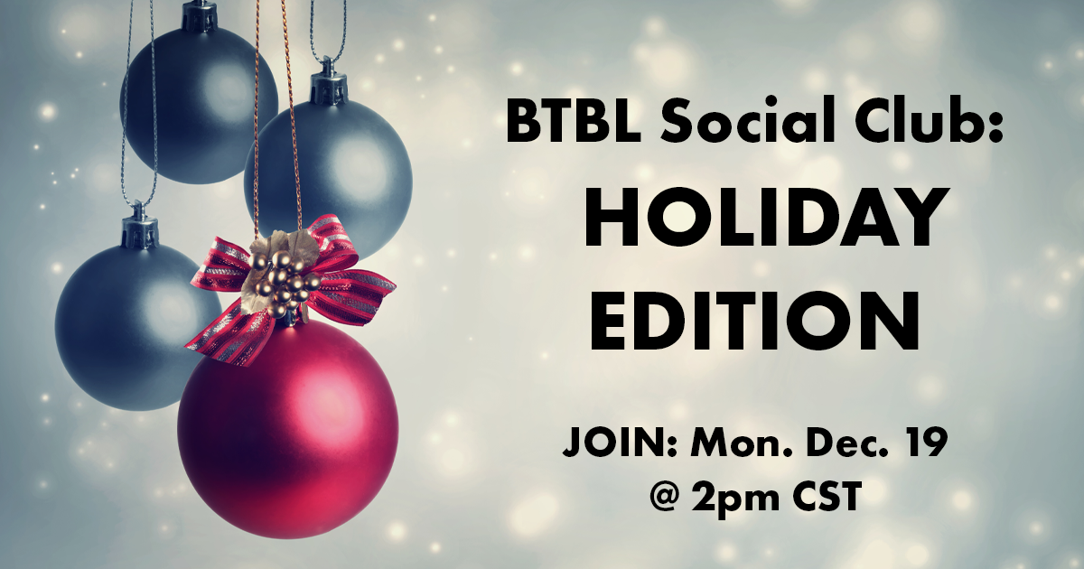 South Dakota Braille and Talking Book social club. holiday edition. join monday december 19 at 2pm CST