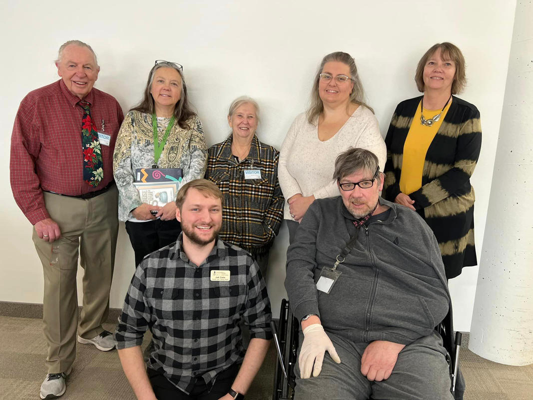 The District Governor of the South Dakota Lions Club and his wife, from Rapid City, came for a tour of the South Dakota Braille and talking book library with staff