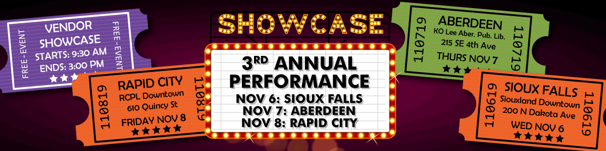 third annual performance showcase in Sioux Falls, Aberdeen, and Rapid City