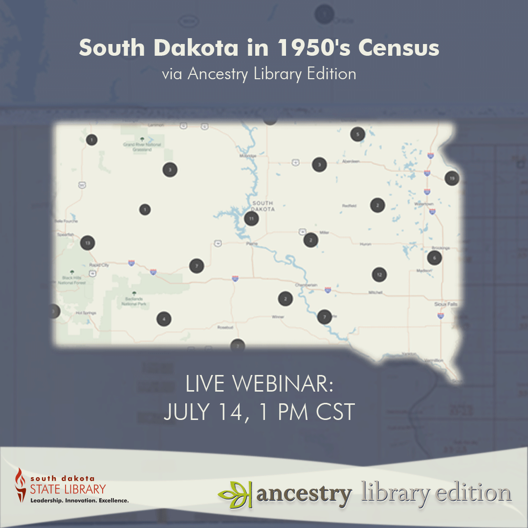 South Dakota in 1950s Census webinar