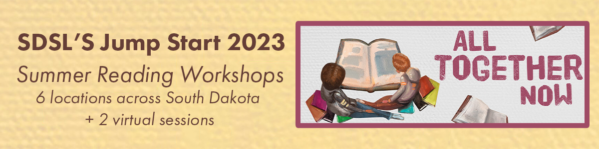 jump start 2023 summer reading workshops. all together now theme