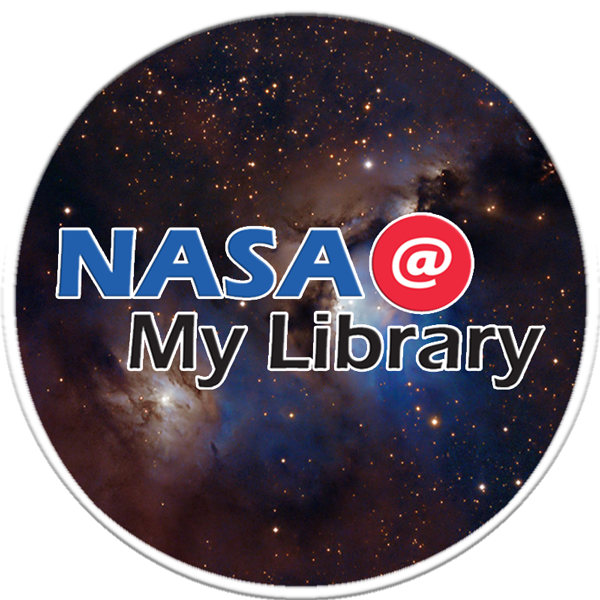 NASA logo with space background