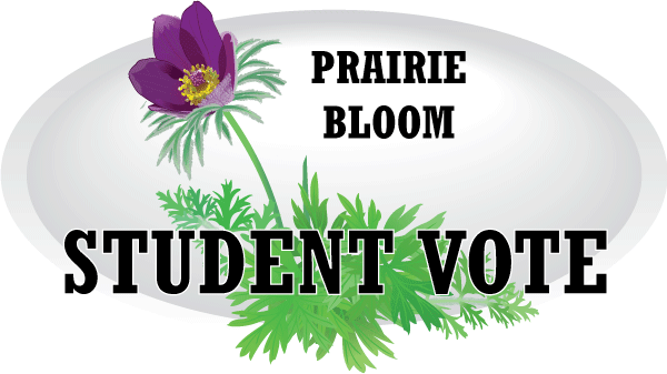prairie bloom student vote button