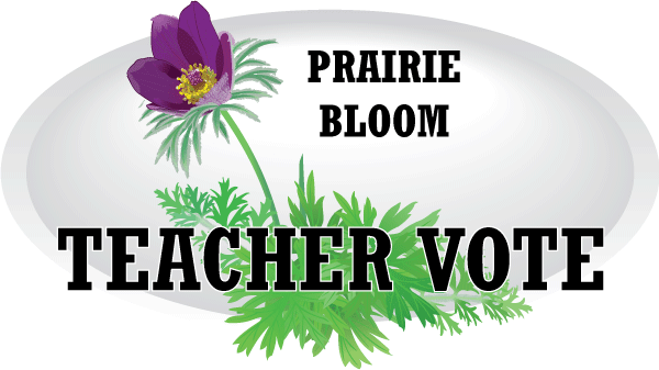prairie bloom teacher vote button