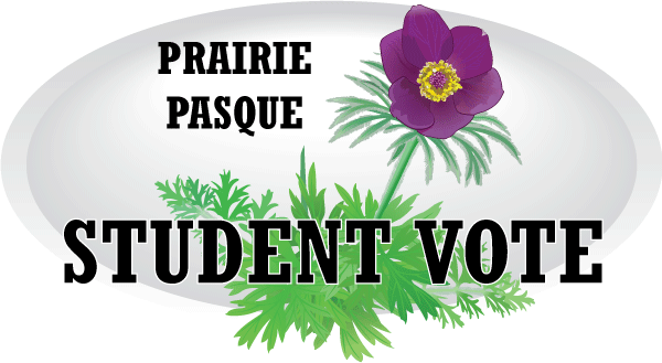 prairie pasque student vote button