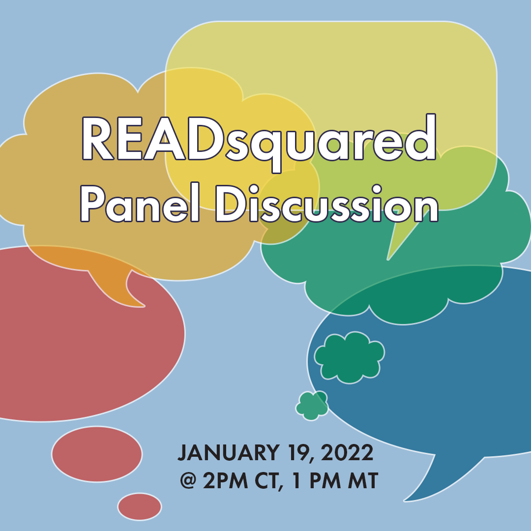 speech bubbles with words read squared panel discussion january 19