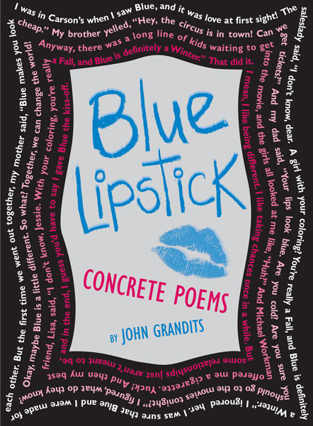 book cover of Blue lipstick concrete poems 